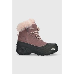 Dětské zimní boty The North Face Y SHELLISTA V LACE WP fialová barva