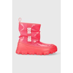 Dětské sněhule UGG KIDS CLASSIC BRELLAH MINI růžová barva