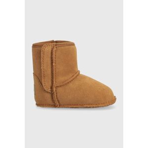 Kojenecké semišové boty UGG I BABY CLASSIC béžová barva