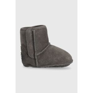 Kojenecké semišové boty UGG I BABY CLASSIC šedá barva