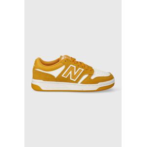 Dětské sneakers boty New Balance GSB480WA žlutá barva