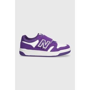 Dětské sneakers boty New Balance PHB480WD fialová barva