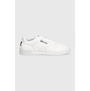 Kožené sneakers boty Just Cavalli bílá barva, 75QA3SB6 ZP381 003