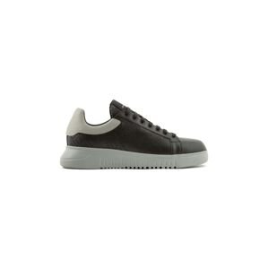 Kožené sneakers boty Emporio Armani černá barva, X4X635 XN889 R625