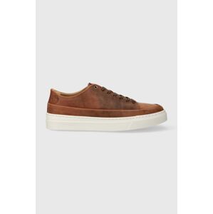 Kožené sneakers boty Barbour Lago hnědá barva, MFO0698TA52