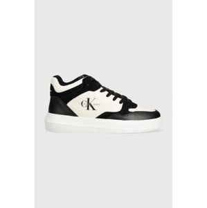 Sneakers boty Calvin Klein Jeans CHUNKY MID CUPSOLE COUI LTH MIX černá barva, YM0YM00779