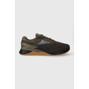 Tréninkové boty Reebok Nano X3 hnědá barva