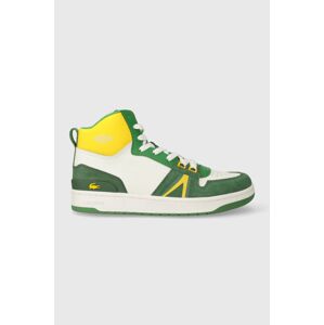 Kožené sneakers boty Lacoste L001 Leather Colorblock High-Top zelená barva, 45SMA0027