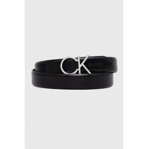 Kožený pásek Calvin Klein dámský, černá barva