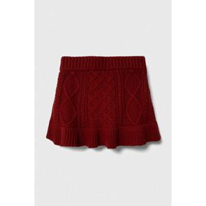Dětská sukně Abercrombie & Fitch červená barva, mini, áčková