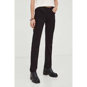 Džíny Levi's 712 SLIM WELT POCKET dámské, černá barva