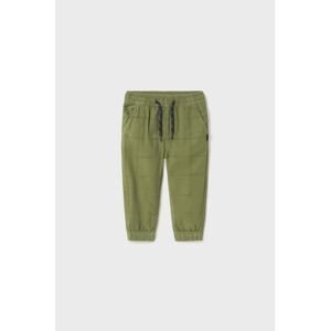 Dětské bavlněné kalhotky Mayoral zelená barva