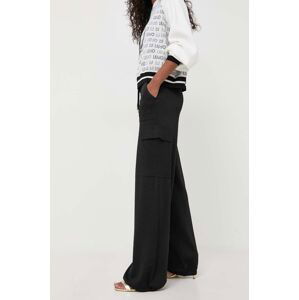 Kalhoty Pinko dámské, černá barva, jednoduché, high waist