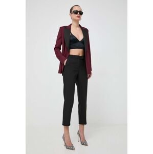 Kalhoty MAX&Co. dámské, černá barva, jednoduché, high waist