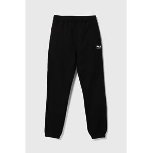 Dětské tepláky Fila TREMSBUETTEL track pants černá barva, hladké