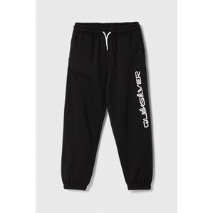 Dětské tepláky Quiksilver TRACKPANT OTLR černá barva, s potiskem