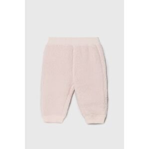 Oboustranné kalhoty United Colors of Benetton růžová barva, vzorované