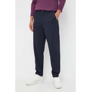 Kalhoty Armani Exchange pánské, tmavomodrá barva, jednoduché