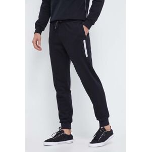 Bavlněné kalhoty Emporio Armani Underwear černá barva, s potiskem
