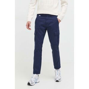 Kalhoty Tommy Jeans pánské, tmavomodrá barva, ve střihu cargo