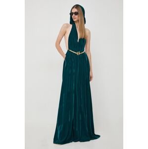 Šaty Elisabetta Franchi zelená barva, maxi