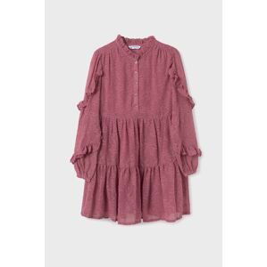 Dívčí šaty Mayoral fialová barva, mini