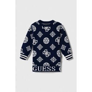 Dívčí šaty Guess tmavomodrá barva, mini