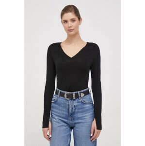 Vlněný svetr Calvin Klein dámský, černá barva, lehký