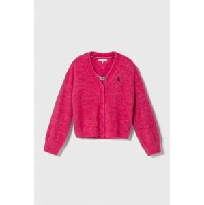 Dětský svetr Tommy Hilfiger růžová barva