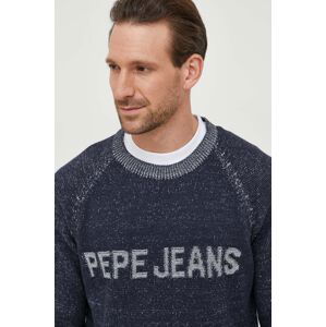Bavlněný svetr Pepe Jeans Stepney tmavomodrá barva