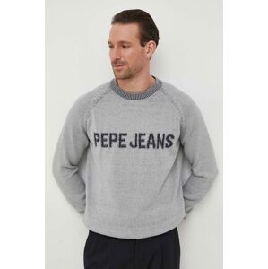 Bavlněný svetr Pepe Jeans šedá barva