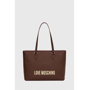 Kabelka Love Moschino hnědá barva