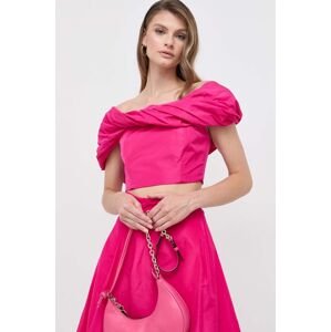 Top Pinko dámský, růžová barva, španělský výstřih