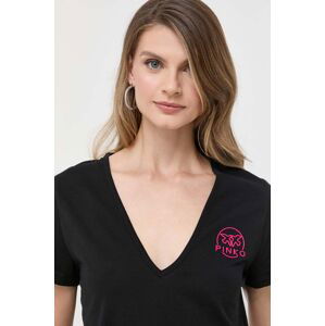 Bavlněné tričko Pinko černá barva, 100372.A151