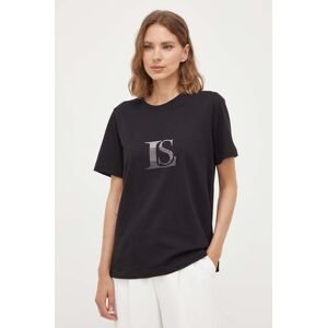 Bavlněné tričko Luisa Spagnoli černá barva
