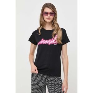 Bavlněné tričko Pinko černá barva, 100355.A1AY