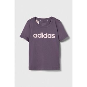 Dětské bavlněné tričko adidas šedá barva