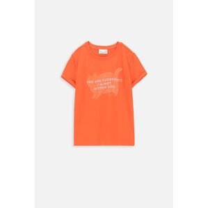 Dětské tričko Coccodrillo oranžová barva