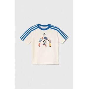 Dětské tričko adidas x Disney béžová barva, s potiskem