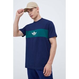 Bavlněné tričko adidas Originals tmavomodrá barva, s aplikací