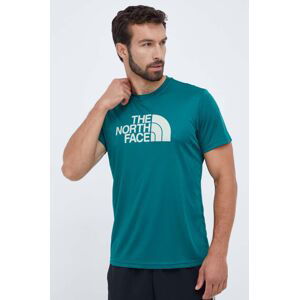 Sportovní tričko The North Face Reaxion Easy zelená barva, s potiskem