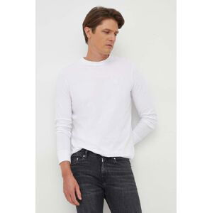 Tričko s dlouhým rukávem Karl Lagerfeld bílá barva