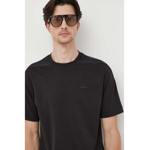 Bavlněné tričko Calvin Klein černá barva