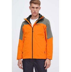 Outdoorová bunda Jack Wolfskin Glaabach 3in1 oranžová barva