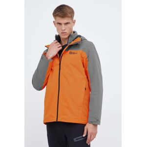 Outdoorová bunda Jack Wolfskin Taubenberg 3in1 oranžová barva