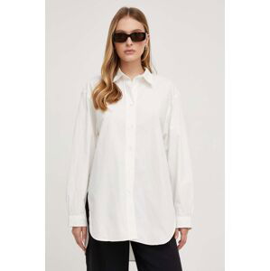 Košile Answear Lab X limited collection NO SHAME bílá barva, relaxed, s klasickým límcem