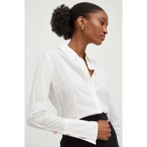Košile Answear Lab dámská, bílá barva, slim, s klasickým límcem