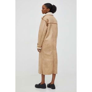 Kabát Answear Lab dámský, béžová barva, přechodný, oversize