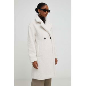 Kabát Answear Lab dámský, bílá barva, přechodný, oversize