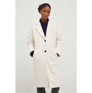 Kabát Answear Lab dámský, béžová barva, přechodný